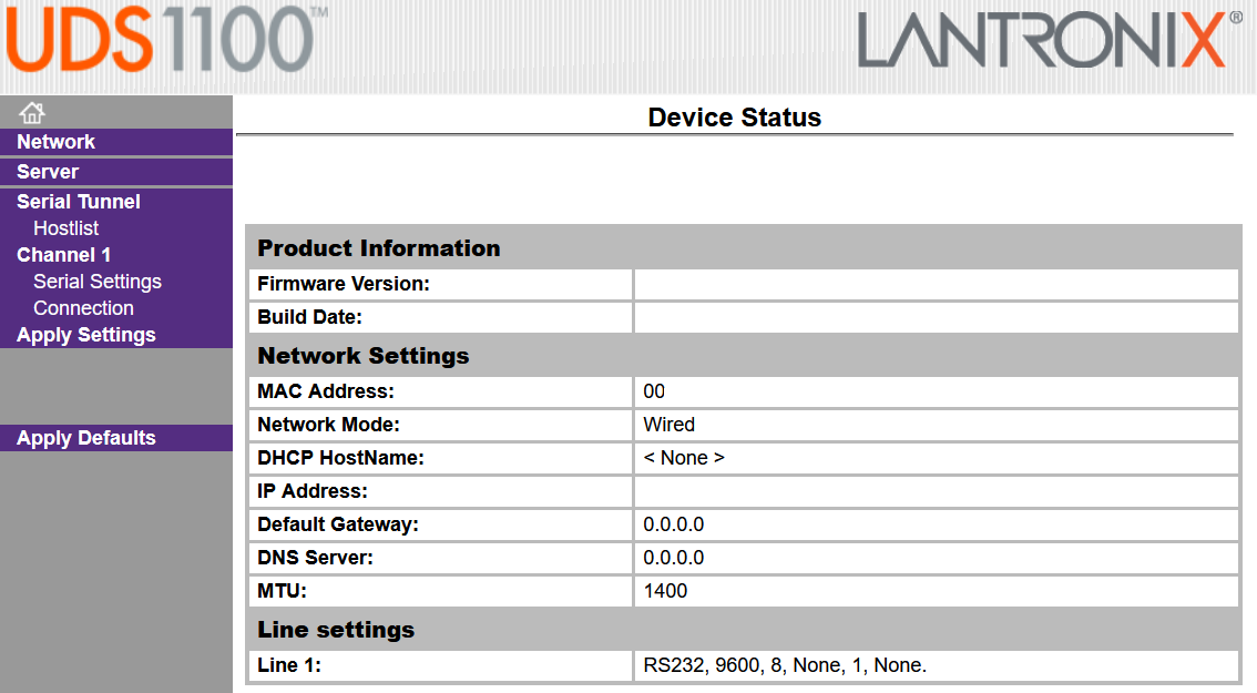 Image of Lantronix web portal.